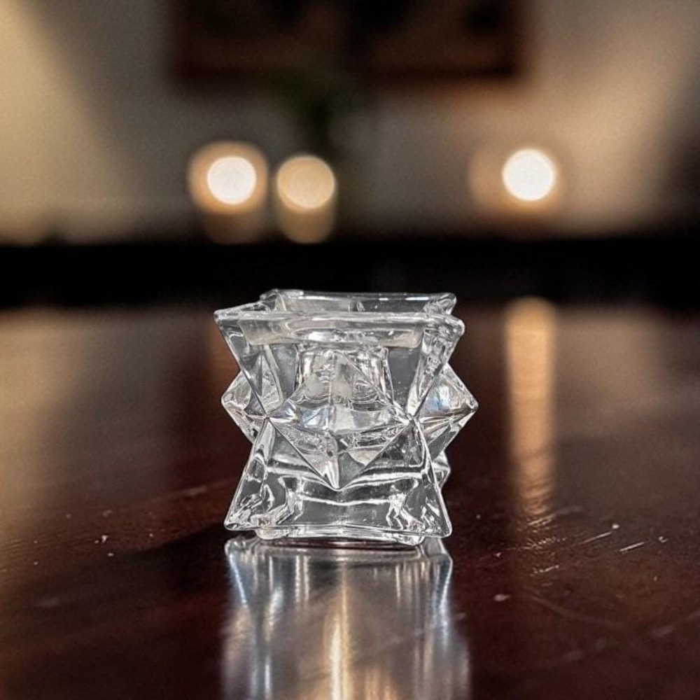 St. George 24% Lead Crystal Candle Holder, Vintage Replacement Candlestick Decor